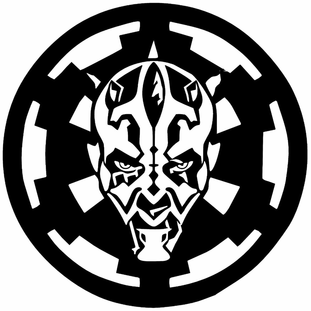 Vinyl Decal for Window - Darth Maul w/ Empire Logo